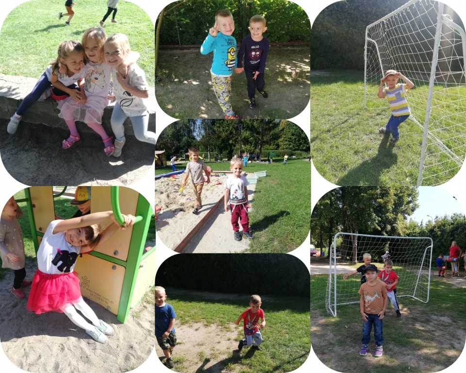 Dzieci w przedszkolnym ogrodzie