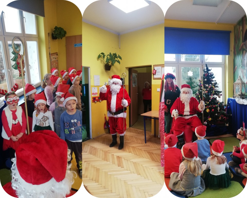 Spotkanie dzieci z Mikołajem w przedszkolu
