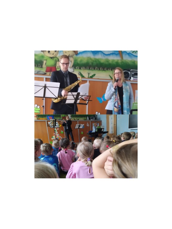 W trakcie koncertu dzieci poznały brzmienie i budowę instrumentów muzycznych. Mogły także samodzielnie grać.. 