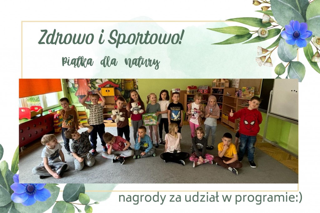 Dzieci dziękują za nagrody 