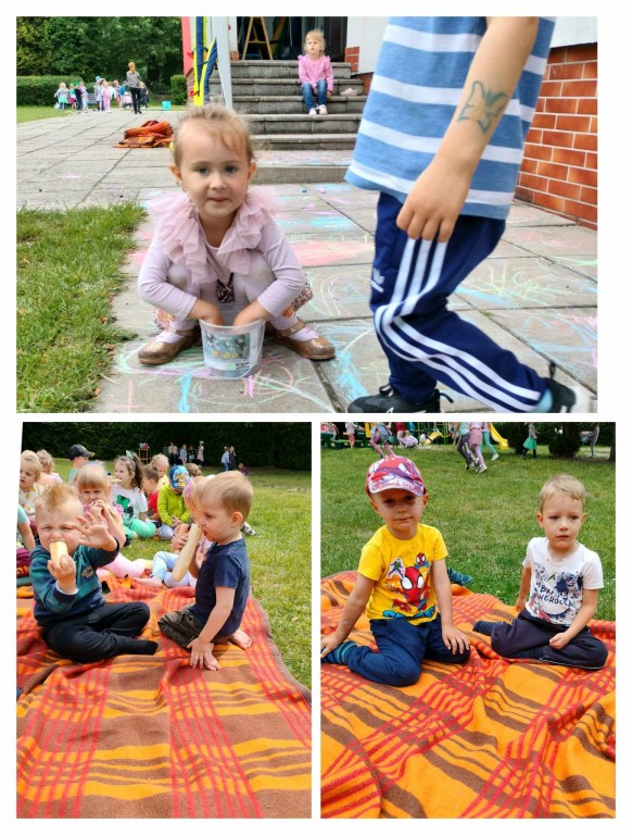 dzieci odpoczywaja na dywanie