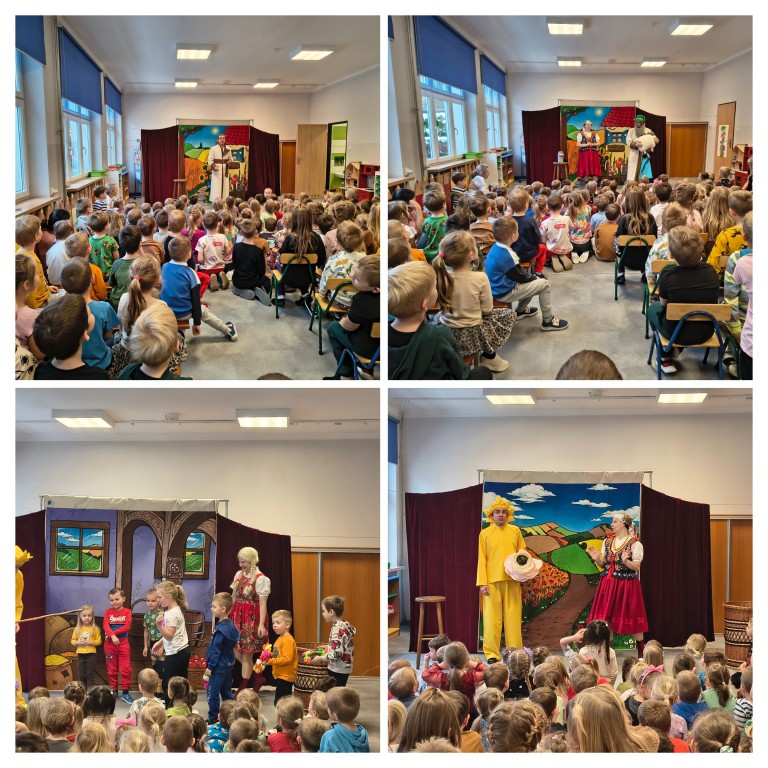 uczestniczymy w teatrzyku „Gospodarz i Juroszek” , opowieści o przyjaźni i wrażliwości,