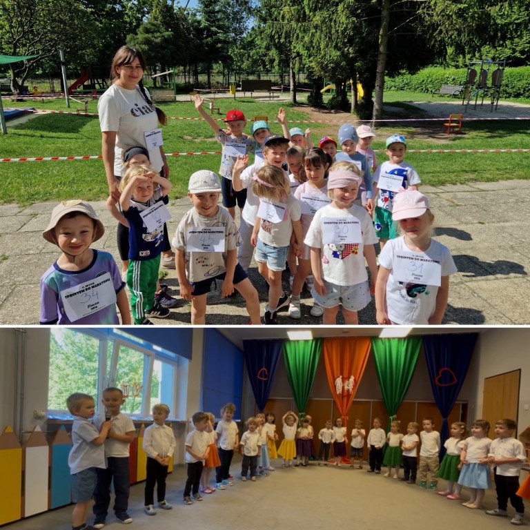 dzieci podczas zawodów sportowych i uroczystosci