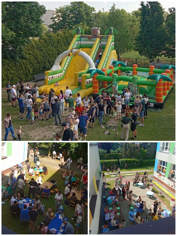 dzieci na dmuchańcach